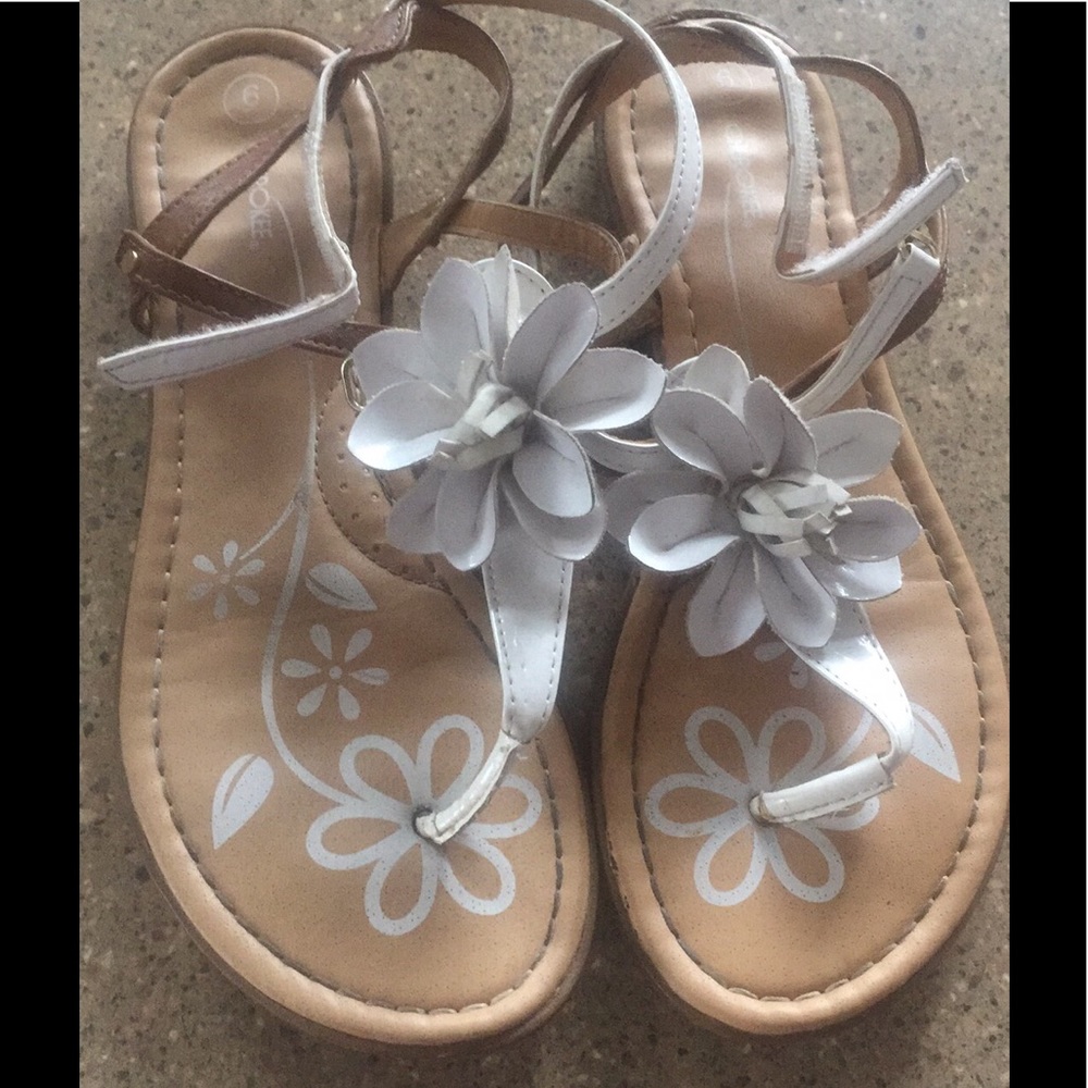 White sandals